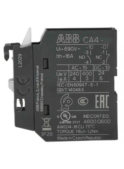 Блок контактный ABB CA4-10 Блок контактный ABB CA4-10