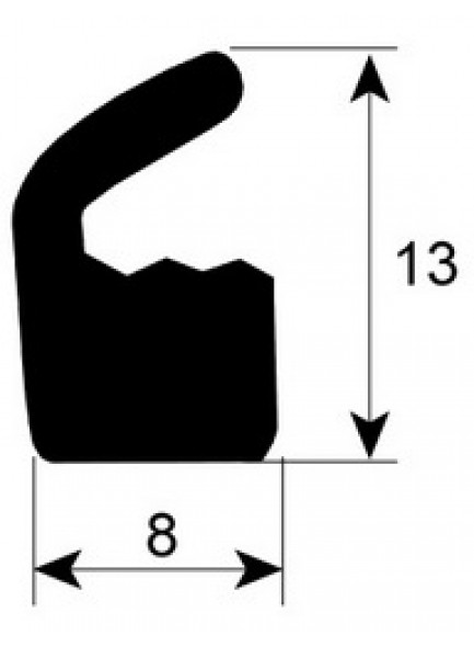 Уплотнение крышки вакуумного упаковщика (профиль 8/13 мм)