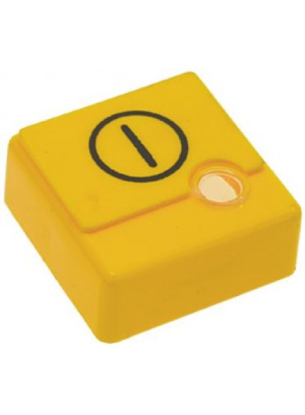 Кнопка желтая "0-I" 23 x 23 мм Кнопка желтая "0-I" 23 x 23 мм