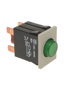 Выключатель кнопочный зеленый (16 А, 250 В)